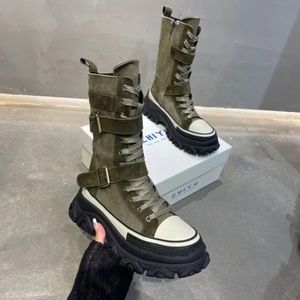 New thick sole heightened niche motorcycle boots